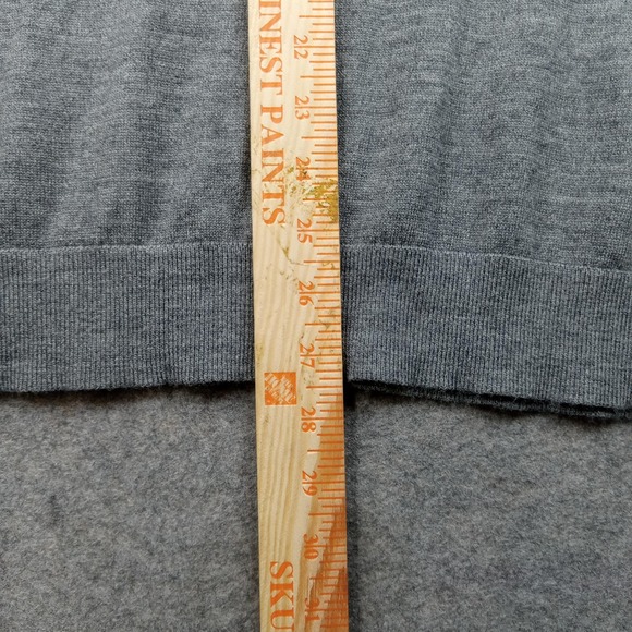 Express Sweater Mens XL Gray Merino Wool Blend Quarter Zip Mock Neck Pullover - Picture 6 of 8